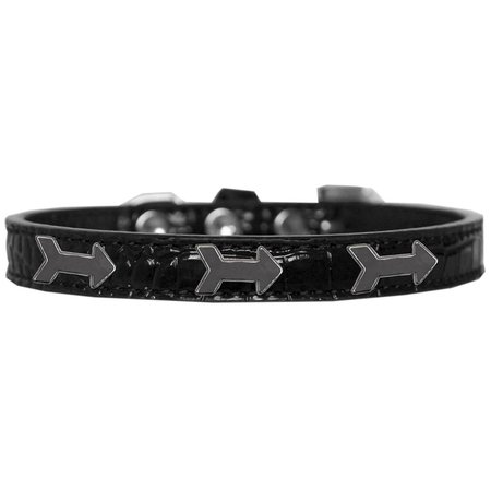 MIRAGE PET PRODUCTS Arrows Widget Croc Dog Collar BlackSize 12 720-26 BKC12